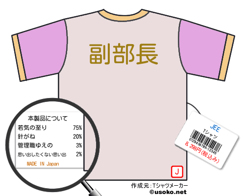 JEEのＴシャツメーカー結果