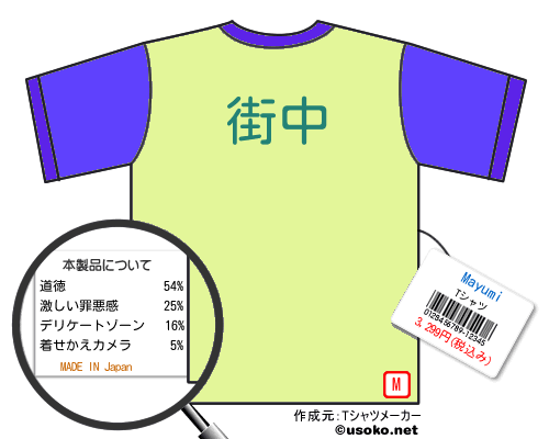MayumiのＴシャツメーカー結果
