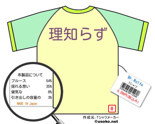 Mr.WolfeのＴシャツメーカー結果