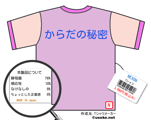 NEXONのＴシャツメーカー結果