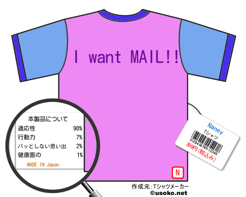 NaneyのＴシャツメーカー結果