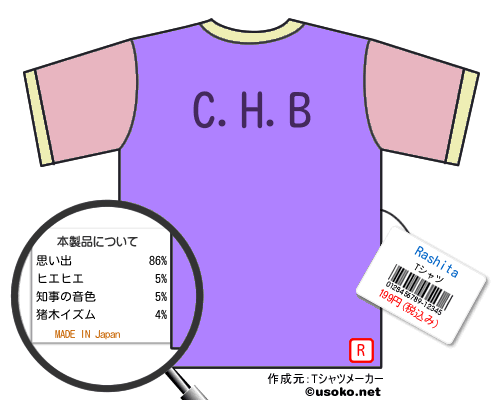RashitaのＴシャツメーカー結果