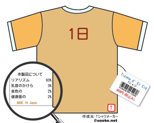 Tizona d’El CidのＴシャツメーカー結果