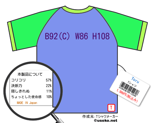 ToruのＴシャツメーカー結果