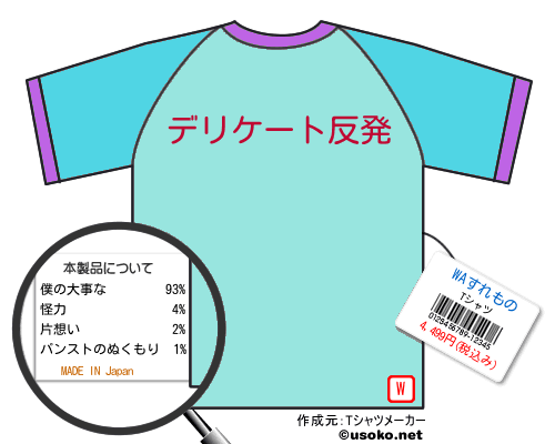 WAすれもののＴシャツメーカー結果