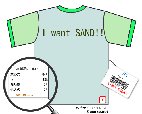 YAAのＴシャツメーカー結果