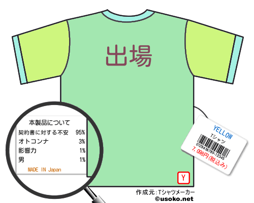 YELLOWのＴシャツメーカー結果