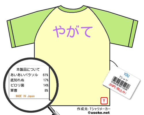 YOUのＴシャツメーカー結果