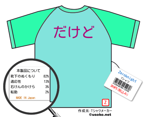 ZeroknightのＴシャツメーカー結果
