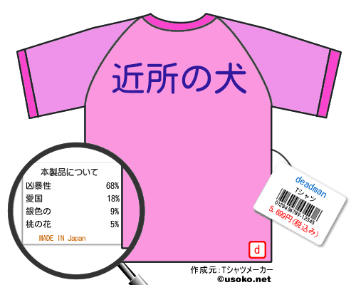 deadmanのＴシャツメーカー結果