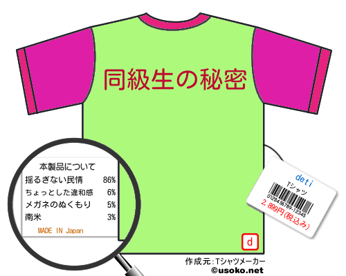 detiのＴシャツメーカー結果