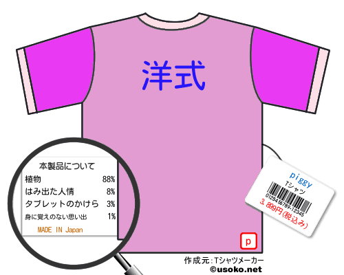piggyのＴシャツメーカー結果