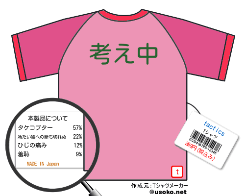 tacticsのＴシャツメーカー結果